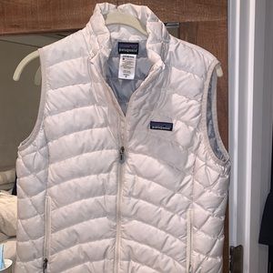 White Patagonia Puffer Vest